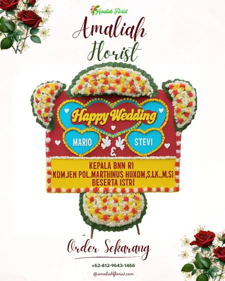 Papan Bunga Pernikahan Gardu